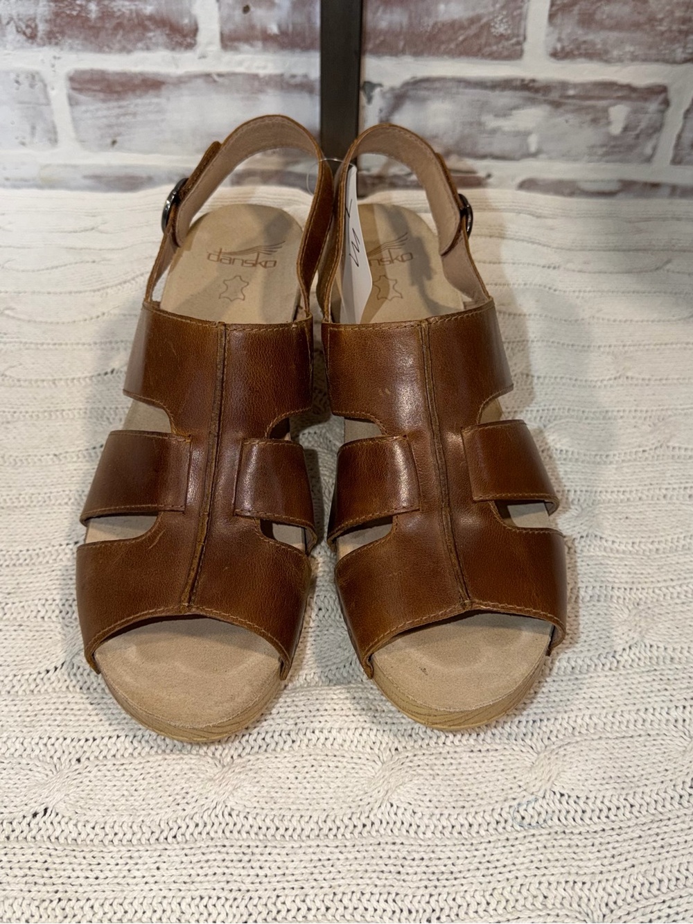 Dansko Women’s Brown Leather Slingback Sandals